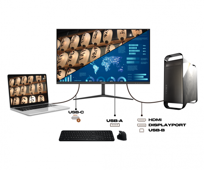Monitor LED JAPANNEXT JN-IPS27WQHDR, 27", WQHD, 75Hz [2]