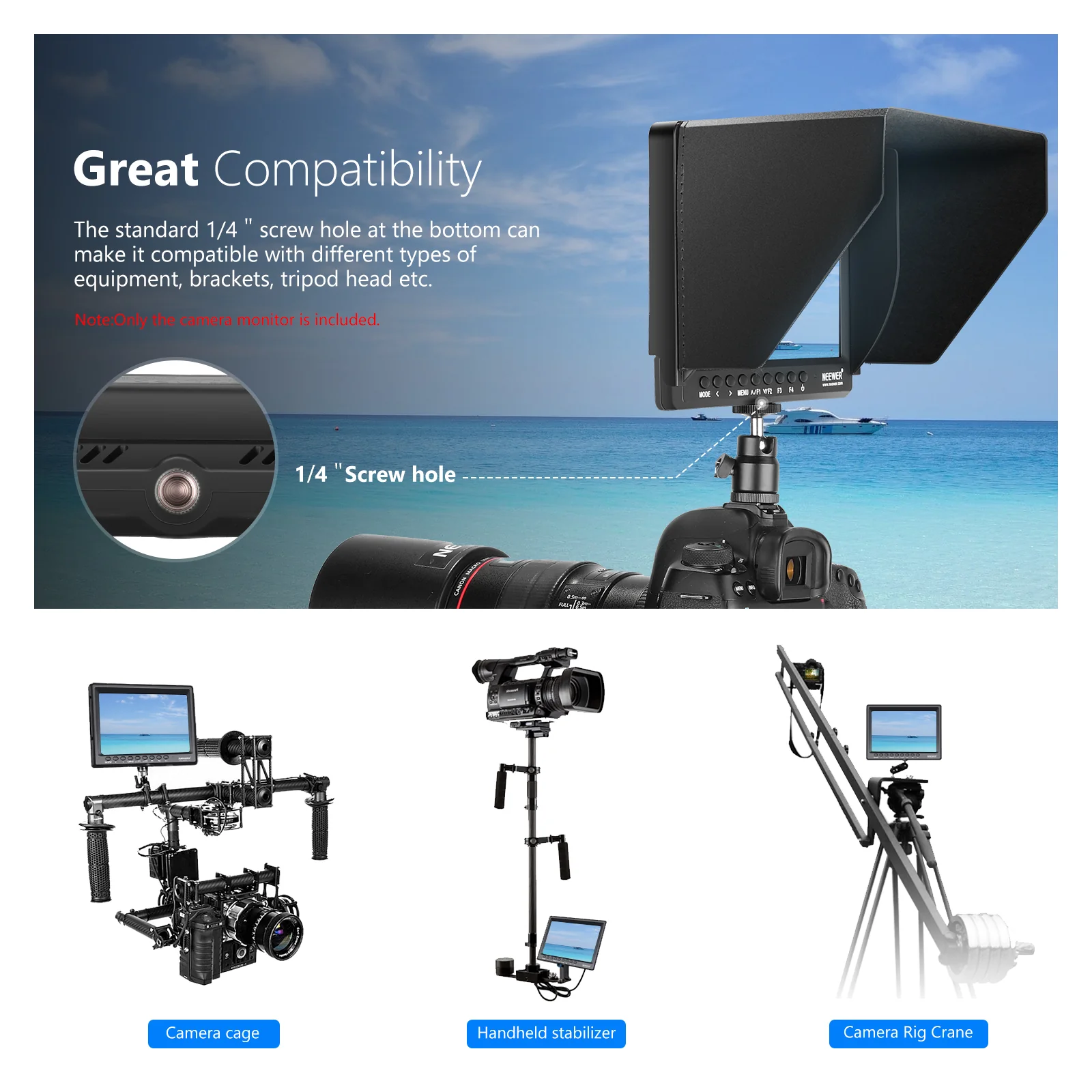 Monitor pentru camera Neewer F100, 7'', HD [7]