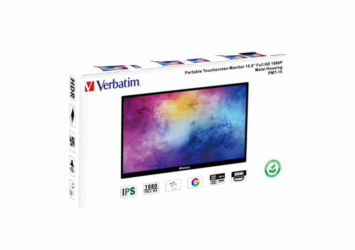 Monitor Portabil Touchscreen LED IPS Verbatim, 15.6'' [9]