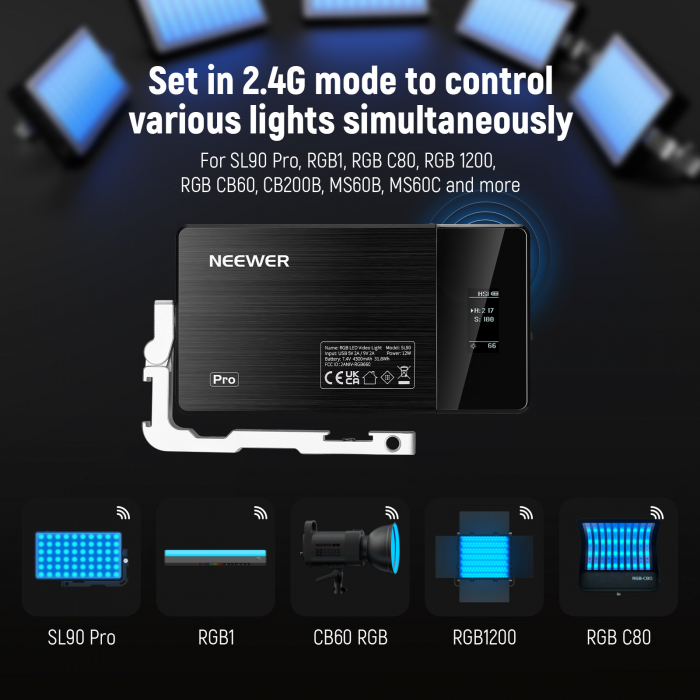 Lampa video LED RGB Neewer SL90 Pro 12W [6]