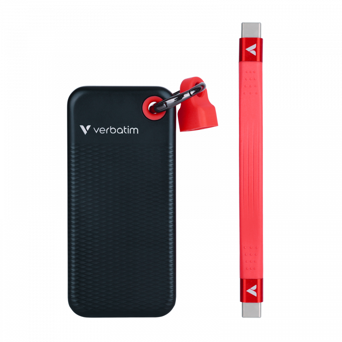 Pocket SSD Verbatim, USB 3.2 Gen 2, 1TB, Negru/Rosu [2]
