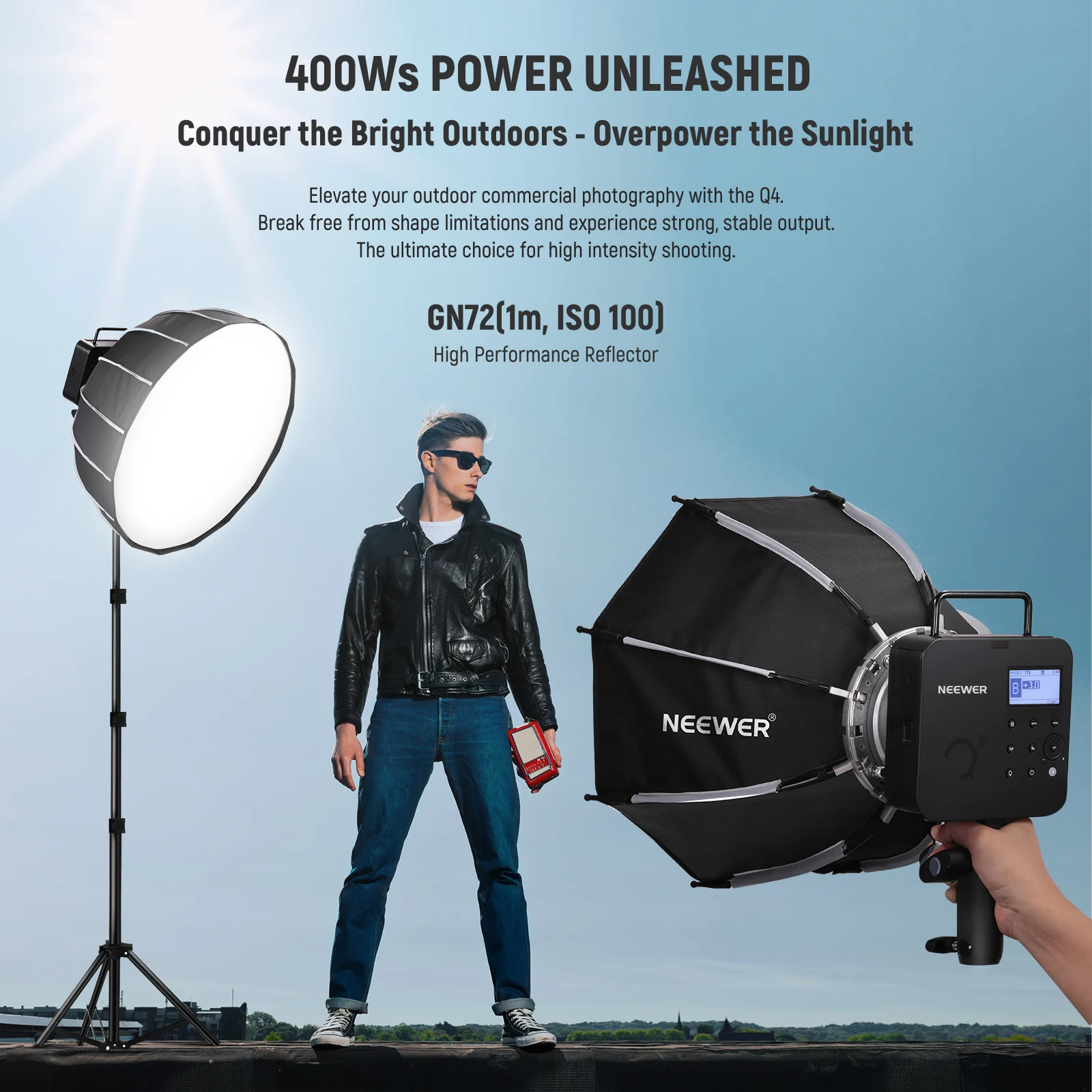 RESIGILAT: Blit Neewer Q4 400Ws 2.4G TTL [2]