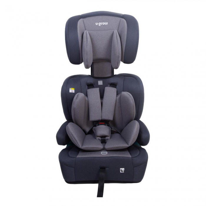 Scaun auto U-GROW, R129, ISOFIX, 9-36 kg, 76-150 cm, Gri [4]
