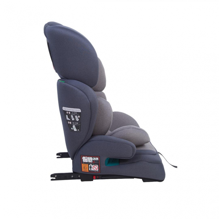 Scaun auto U-GROW, R129, ISOFIX, 9-36 kg, 76-150 cm, Gri [3]