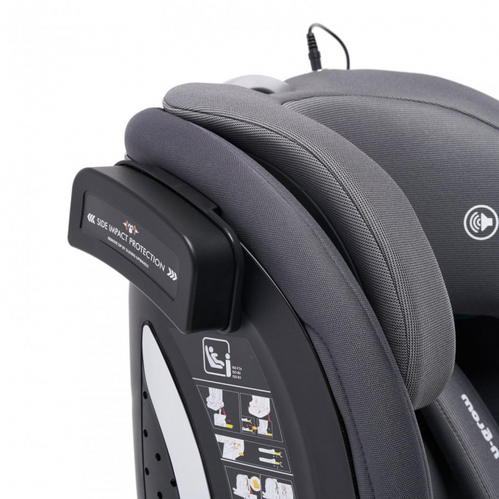 Scaun auto U-GROW Goldfix Plus, i-Size, R129, ISOFIX, 9-36 kg, 76-150 cm, Gri [10]
