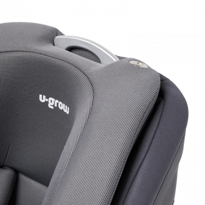 Scaun auto U-GROW Goldfix Plus, i-Size, R129, ISOFIX, 9-36 kg, 76-150 cm, Gri [8]