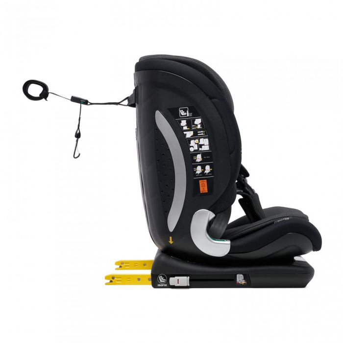 Scaun auto U-GROW Goldfix Plus, i-Size, R129, ISOFIX, 9-36 kg, 76-150 cm, Negru [6]