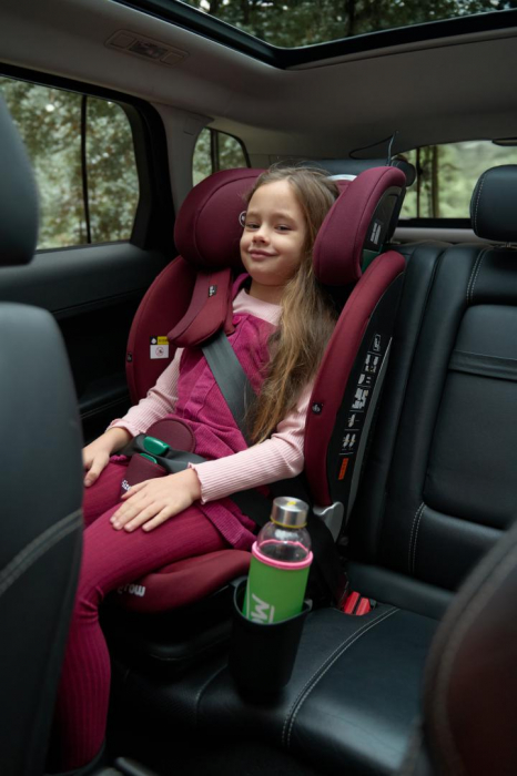 Scaun auto U-GROW Goldfix Plus, i-Size, R129, ISOFIX, 9-36 kg, 76-150 cm, Rosu [14]
