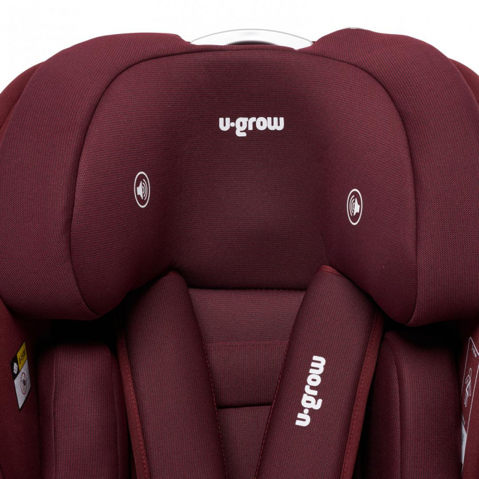 Scaun auto U-GROW Goldfix Plus, i-Size, R129, ISOFIX, 9-36 kg, 76-150 cm, Rosu [10]