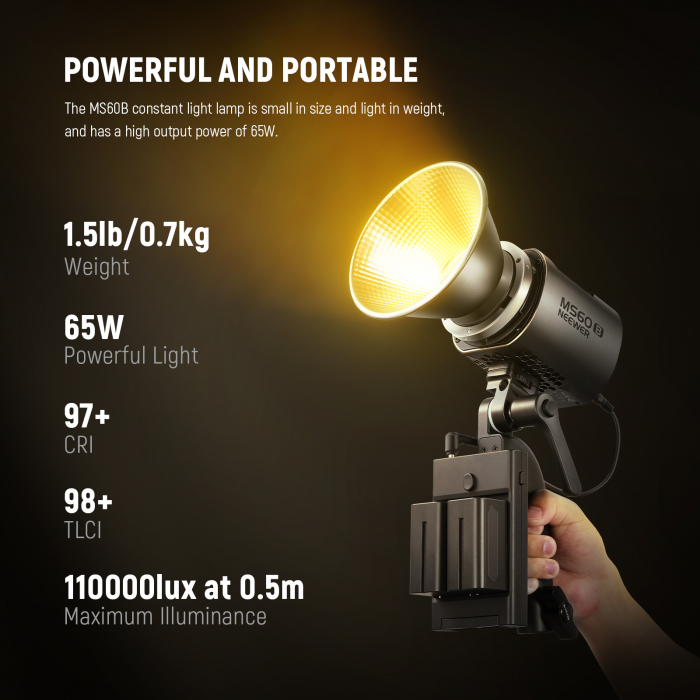 Lampa video LED Bi-color Neewer MS60B 65W [2]