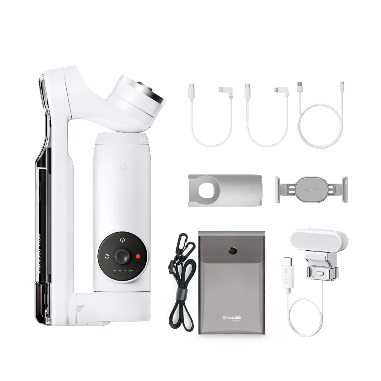 Stabilizator Insta360 Flow Creator Bundle, Summit White [2]