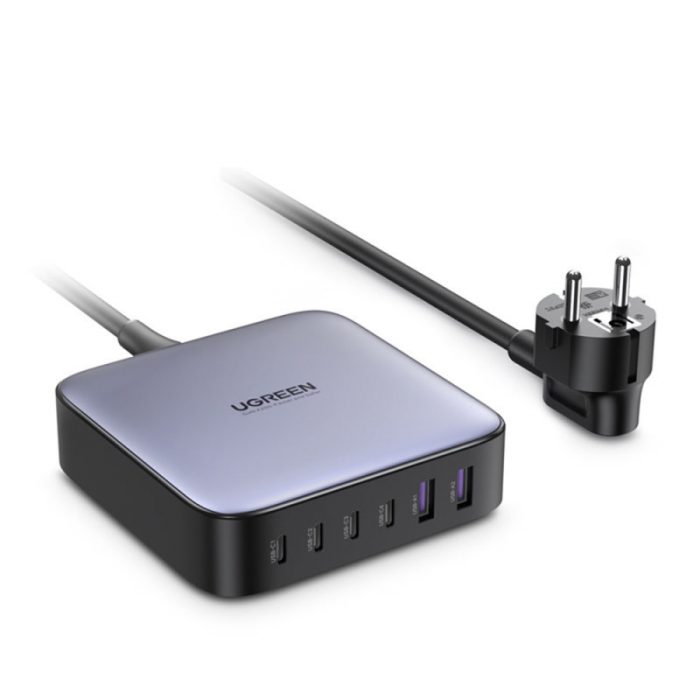 Statie de incarcare Ugreen GaN 200W, 4x USB-C, 2x USB-A, Gri [1]