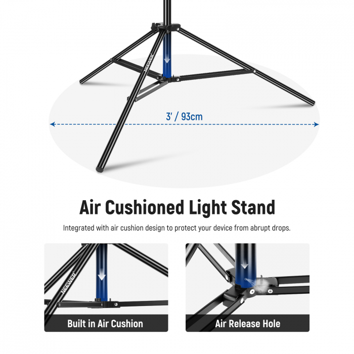 Stativ lumini Neewer 300cm cu brat extensibil 89-155cm [3]