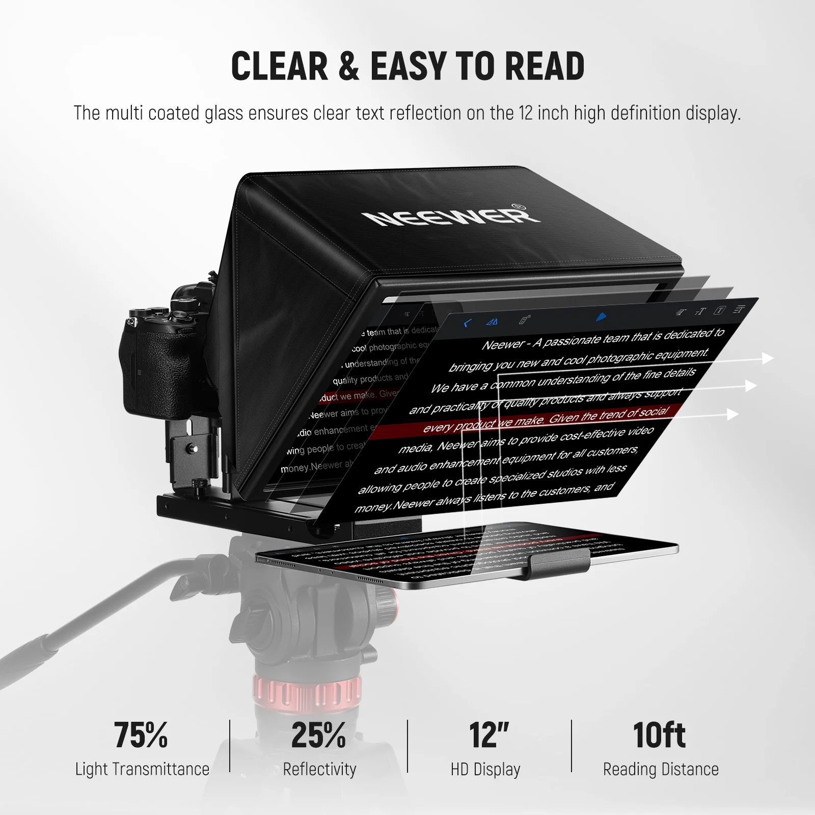 Teleprompter Neewer Basics X12B [4]
