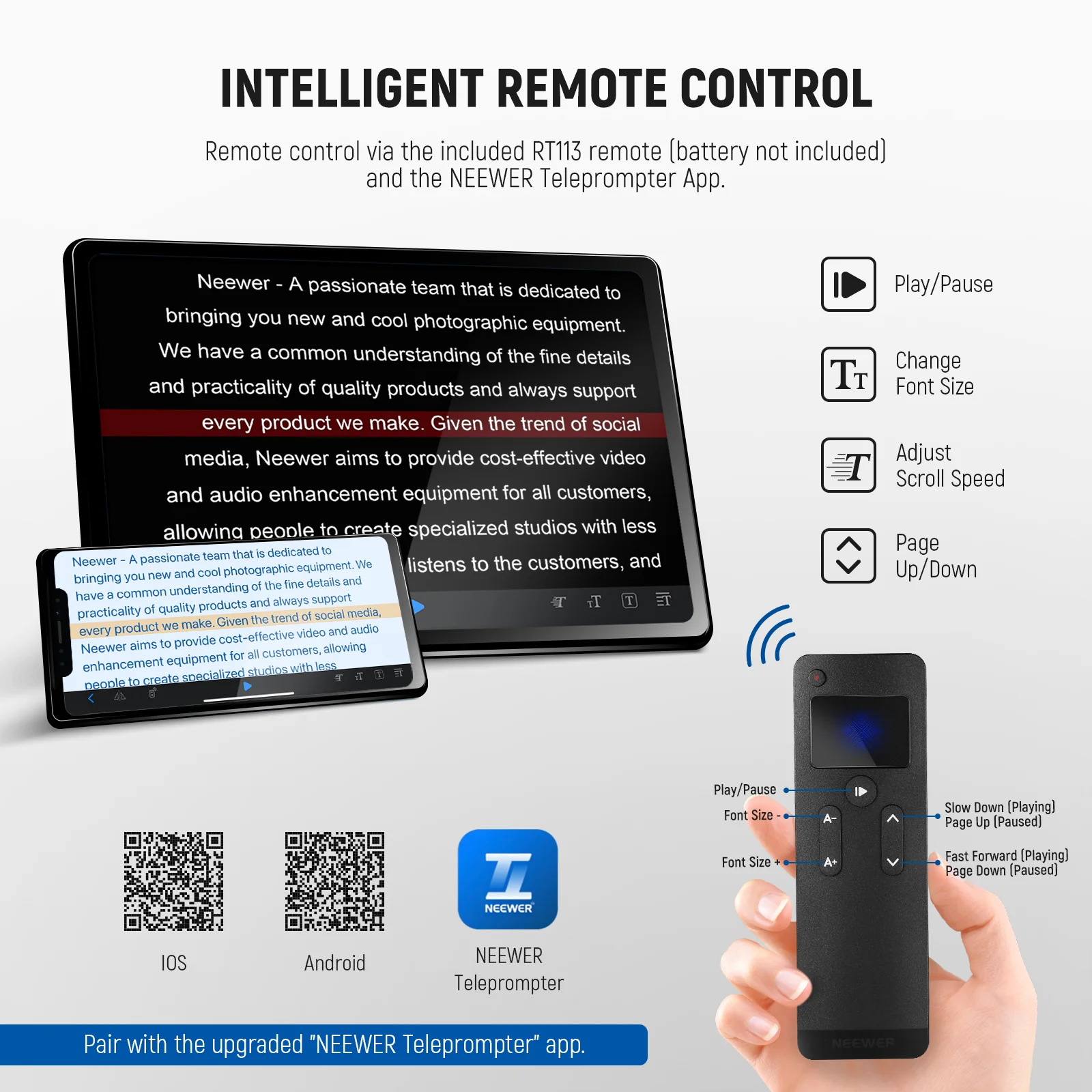 Teleprompter Neewer Basics X12B [3]