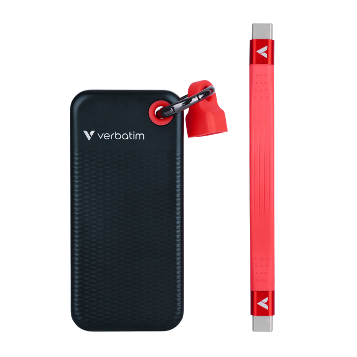Verbatim Pocket SSD extern, 128 GB, USB 3.2 Gen 2, Negru/Rosu [3]