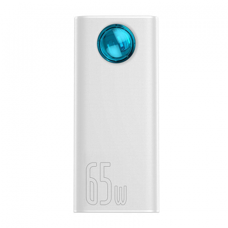 Laptop, Tablete & Telefoane - Baterie externa Baseus Amblight Digital Display, 30000mAh, 65W, Alb