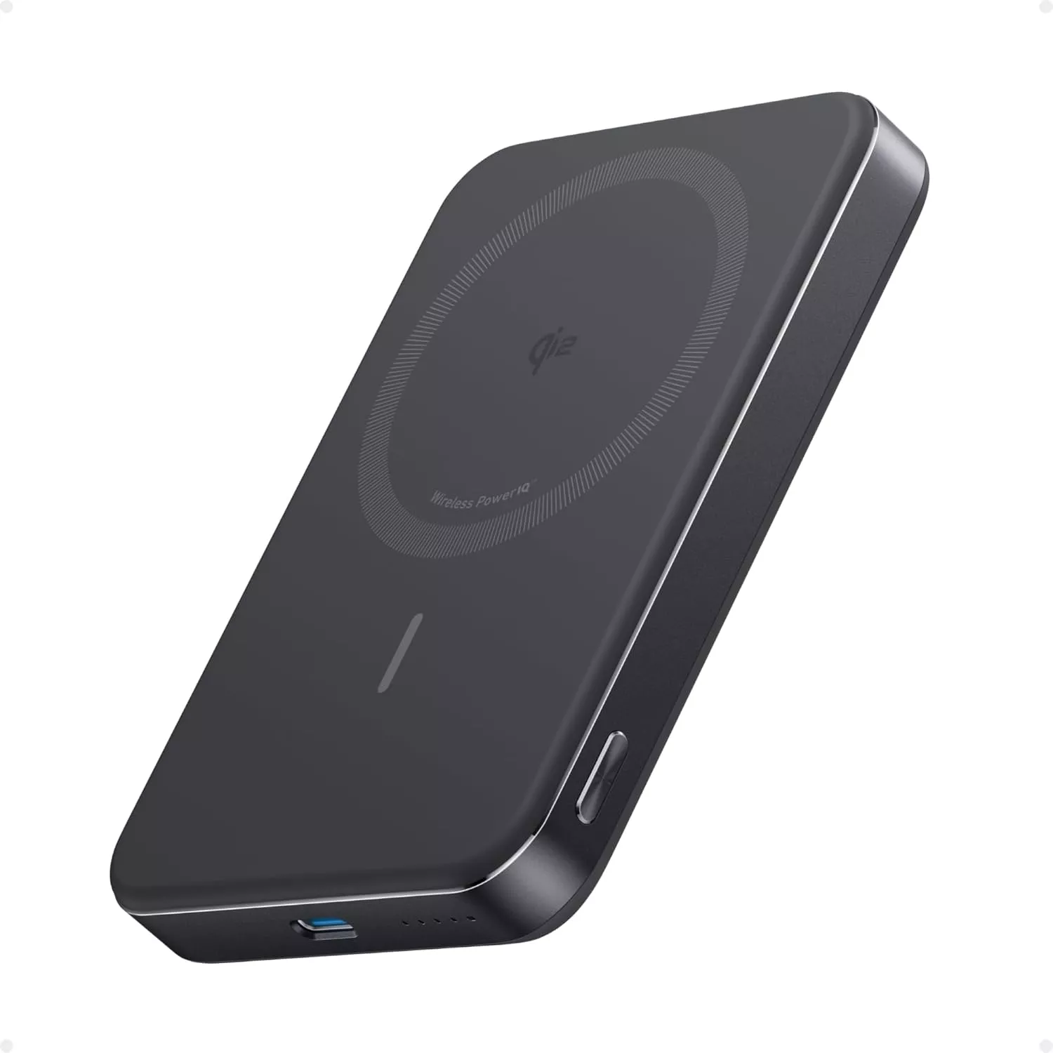 Laptop, Tablete & Telefoane - Baterie externa magnetic wireless Anker MagGo, 10000 mAh, Negru