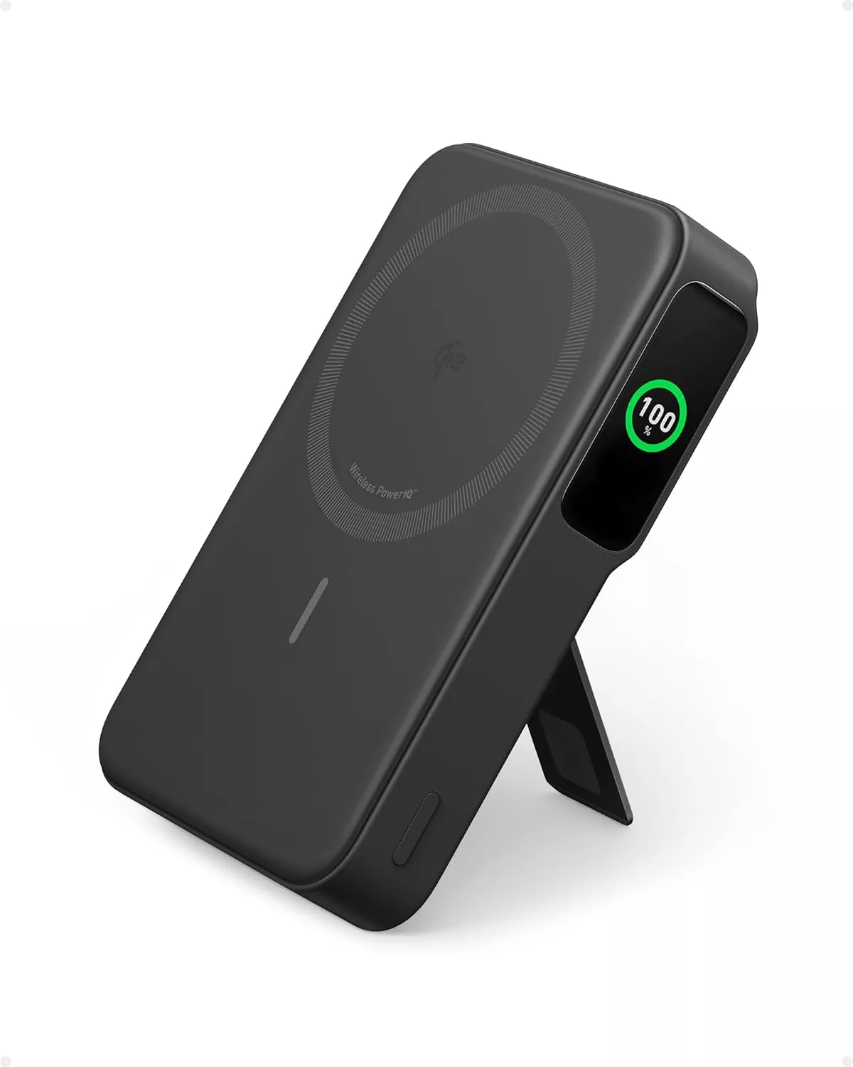 Accesorii telefoane mobile - Baterie externa wireless Anker MagGo, 10000 mAh, 15W, Negru