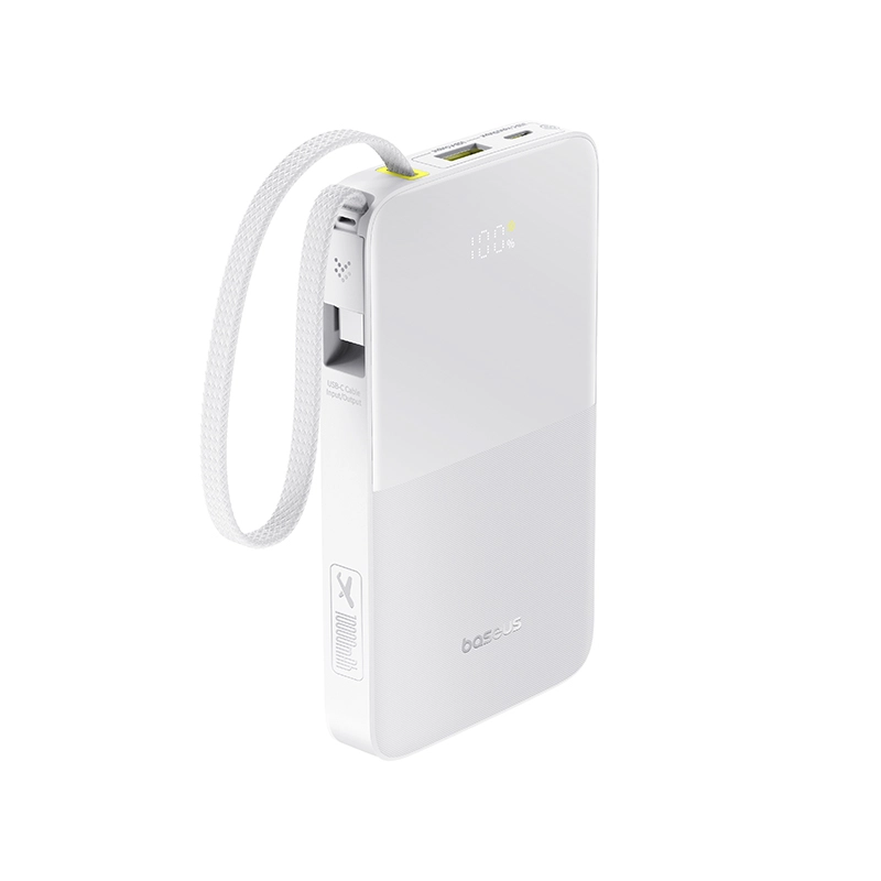 Laptop, Tablete & Telefoane - Baterie externa Baseus EnerFill FC51 Bipow2 Pro Digital Display 10000mAh 22.5W Alb