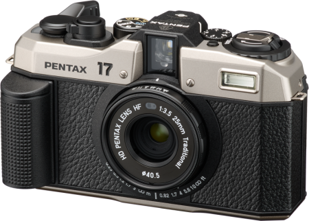Aparate foto pe film - Aparat foto compact pe film PENTAX 17 DARK SILVER Body KIT
