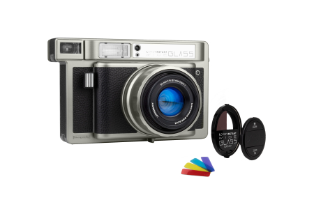 Aparate foto instant - Aparat foto Lomo’Instant Wide Glass, Lentile sticla, Negru
