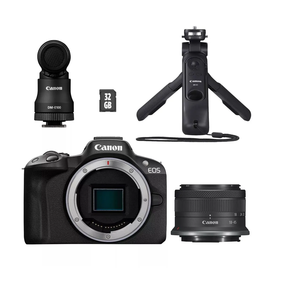 TV, Audio-Video & Foto - Aparat foto Mirrorless Canon EOS R50 Creator Kit + Obiectiv 18-45mm