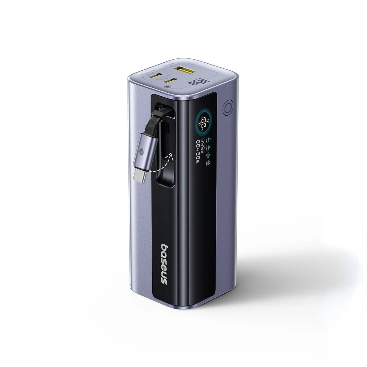 Laptop, Tablete & Telefoane - Baterie externa Baseus EnerGeek GR11 20000mAh 145W Cablu retractabil Gri