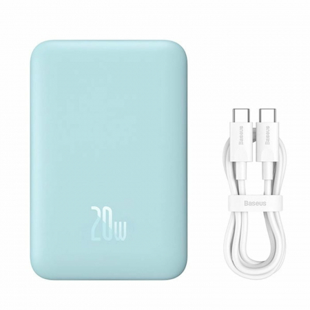 Laptop, Tablete & Telefoane - Baterie externa Baseus Magnetic Mini Wireless, 10000 mAh, Albastru