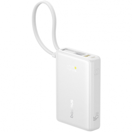 Accesorii telefoane mobile - Baterie externa Baseus PicoGo 10000mAh Digital Display, Alb