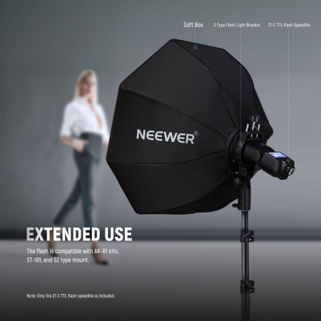 Blit Speedlite Neewer Z1-C TTL cu cap rotund [7]
