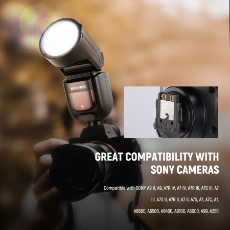 Blit Speedlite Neewer Z1-S TTL cu cap rotund, comp. Sony [5]