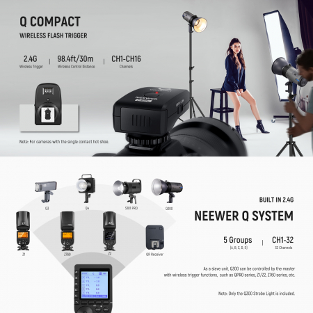 Blit stroboscopic exterior Neewer Q300 [4]