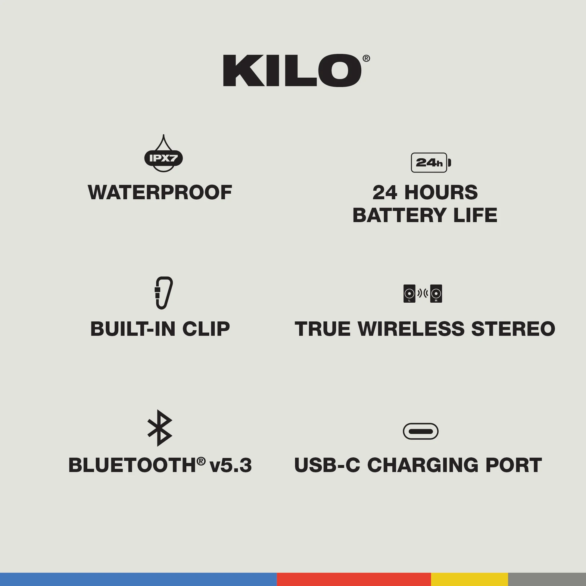 Boxa portabila Skullcandy Kilo Compact, Gri [3]