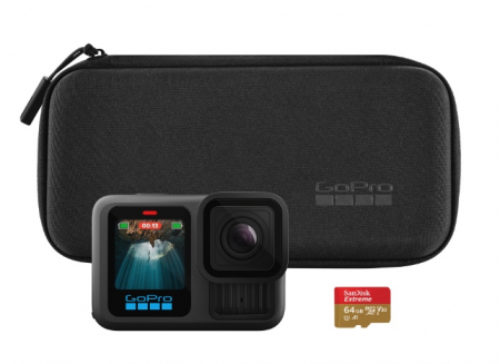 Camere video de actiune & accesorii - GoPro HERO13 Black Bundle 64GB 5.3K60 27MP Waterproof 10m