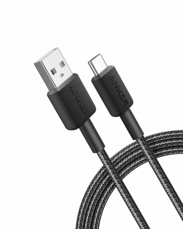 Laptop, Tablete & Telefoane - Cablu Anker 322 USB-C la USB-A 1.8 metri, Negru