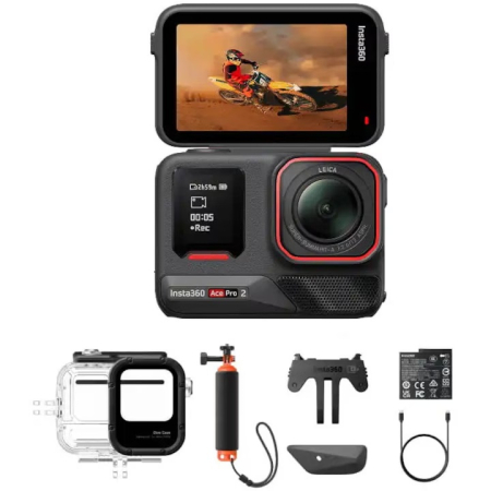 Camere video de actiune - Camera de actiune Insta360 Ace Pro 2 Dive Bundle