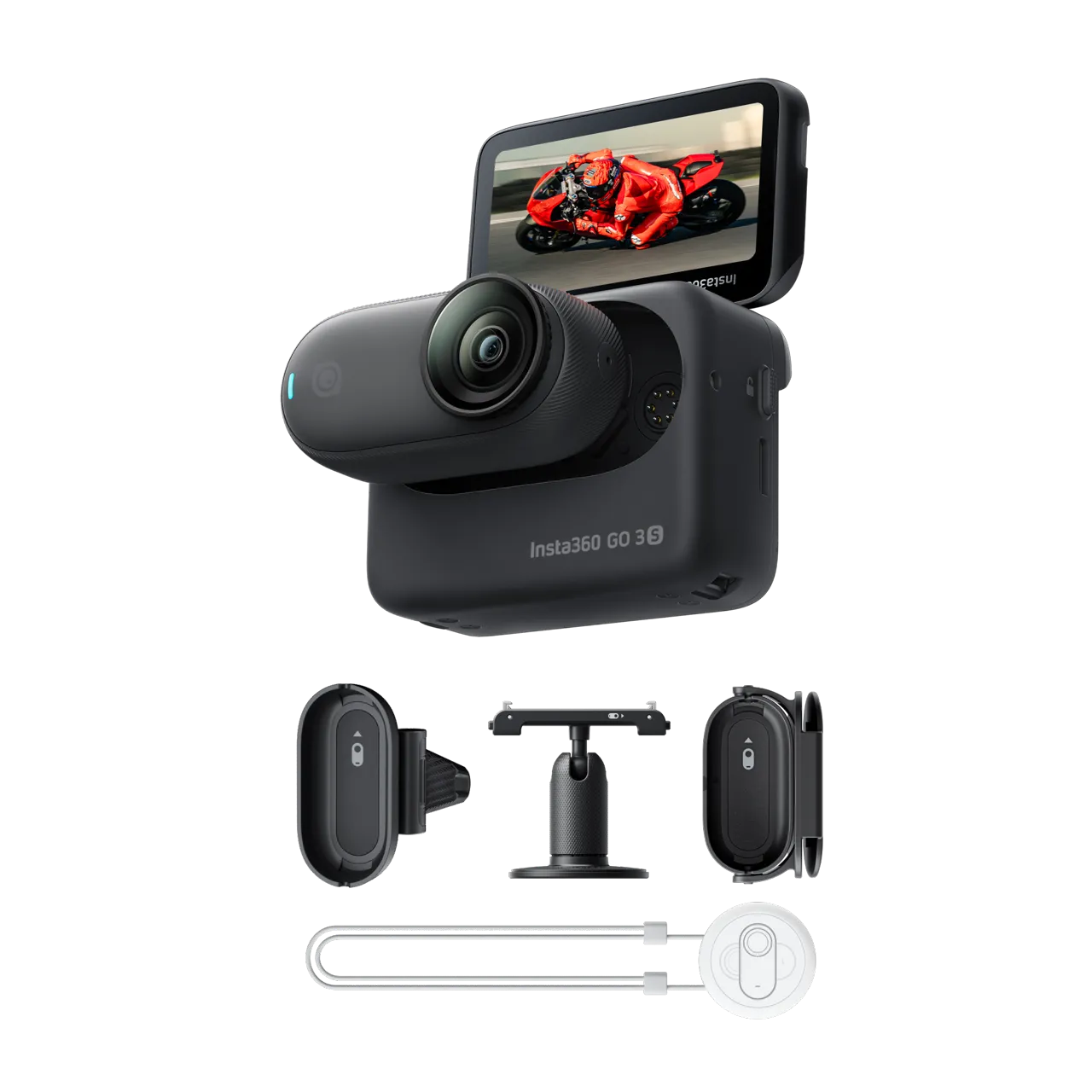 TV, Audio-Video & Foto - Camera de actiune Insta360 GO 3S Motorcycle POV Bundle