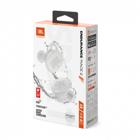 Casti In-Ear JBL Endurance Race 2, Alb [10]