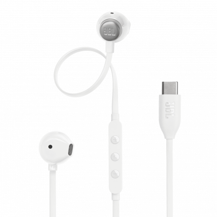 TV, Audio-Video & Foto - Casti In-Ear JBL Tune 305C, Alb