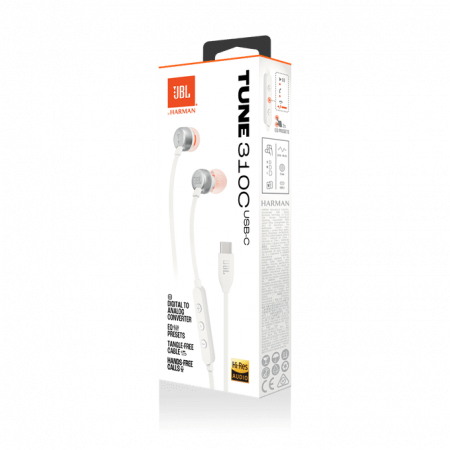 Casti In-Ear JBL Tune 310C, Alb [7]