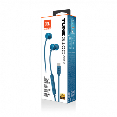Casti In-Ear JBL Tune 310C, Albastru [7]