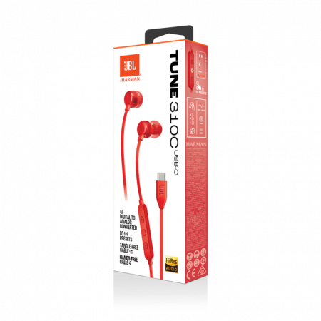 Casti In-Ear JBL Tune 310C, Rosu [7]