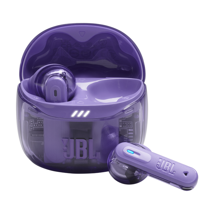 TV, Audio-Video & Foto - Casti In-Ear JBL Tune Flex 2 Ghost Edition, Violet transparent