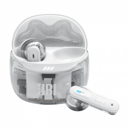 TV, Audio-Video & Foto - Casti In-Ear JBL Tune Flex 2 Ghost Edition, Alb transparent