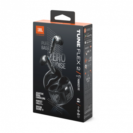 Casti In-Ear JBL Tune Flex 2 Ghost Edition, Negru transparent [9]