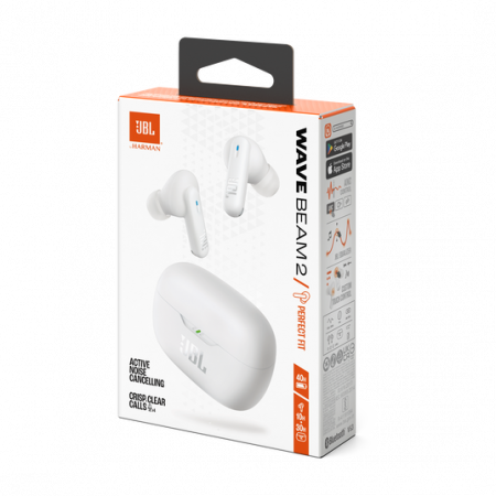 Casti In-Ear JBL Wave Beam 2, Alb [10]