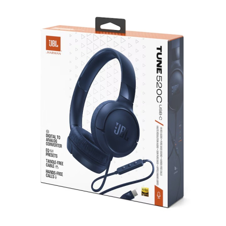 Casti On-Ear JBL Tune 520C, Albastru [6]