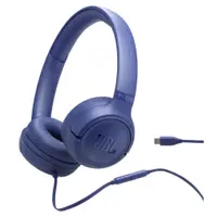 TV, Audio-Video & Foto - Casti On-Ear JBL Tune520C, USB-C, cu fir, Albastru