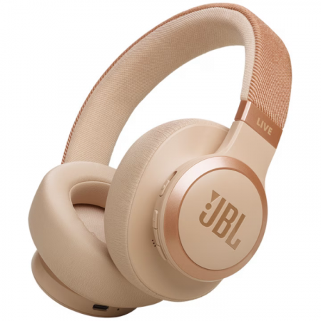 TV, Audio-Video & Foto - Casti Over-Ear JBL Live 770NC, Bej